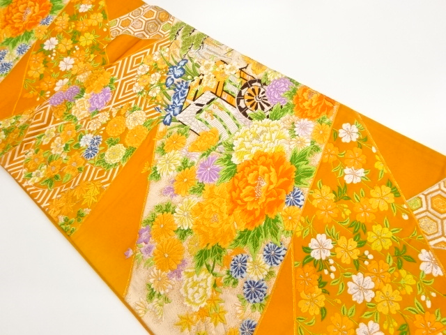 JAPANESE FUKURO OBI / WOVEN FLOWERS